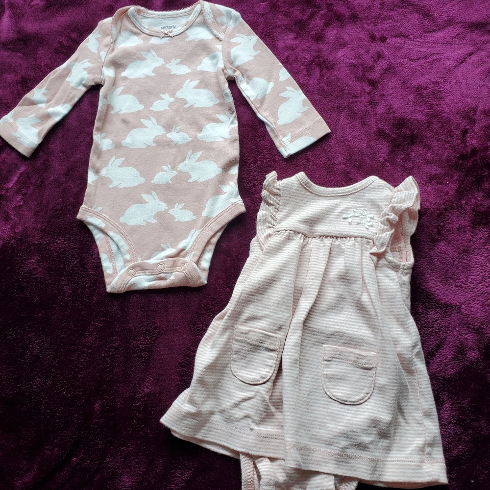 onesie & a dress with an under onesie